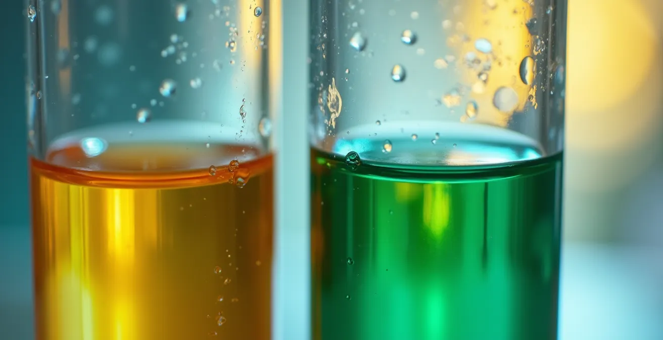 Analyse de laboratoire montrant un chromatogramme de terpènes