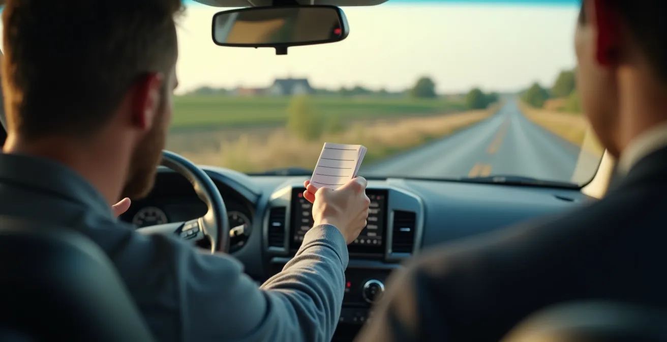 Interaction entre conducteur et forces de l'ordre lors d'un contrôle routier en France